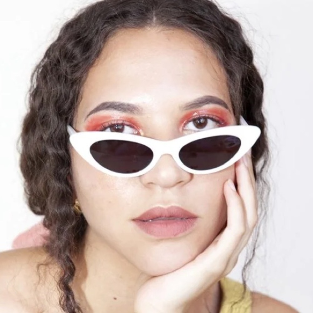 Crap Eyewear Ultra Jungle Cat-Eye Sunglasses in White